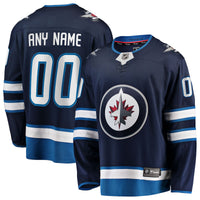 Winnipeg Jets Blue Home Breakaway Custom Jersey