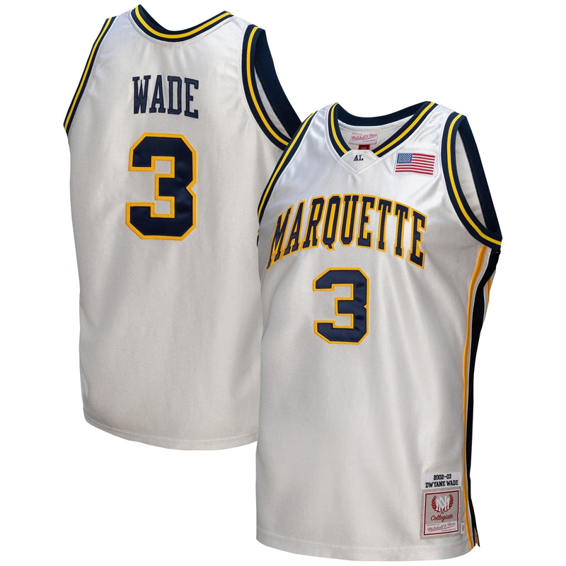 Dwyane Wade White Marquette Golden Eagles College Vault 2002/03 Authentic Jersey