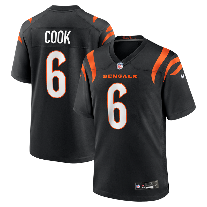Cincinnati Bengals Bryan Cook Black Team Game Jersey