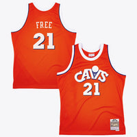 Cleveland Cavaliers World B. Free 1984 Dark Authentic Jersey - Orange