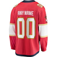 Florida Panthers Red Home Breakaway Custom Jersey