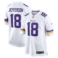 Minnesota Vikings Justin Jefferson White Game Player Jersey