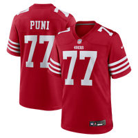 San Francisco 49ers Dominick Puni Scarlet Team Game Jersey