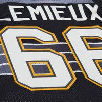 Pittsburgh Penguins Mario Lemieux Black Maxxed Out Fashion Basketball Jersey