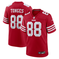 San Francisco 49ers Jake Tonges Scarlet Team Game Jersey