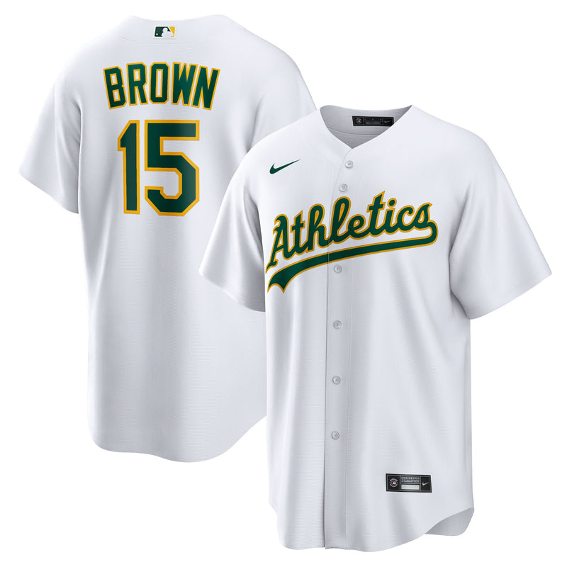 Athletics Seth Brown White Home Replica Jersey