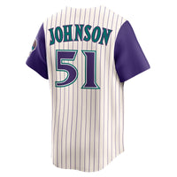 Arizona Diamondbacks Randy Johnson Cream Throwback Cooperstown Collection Limited Jersey