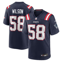 New England Patriots Jared Wilson Navy Team Game Jersey