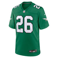 Philadelphia Eagles Saquon Barkley Kelly Green Alternate Game Jersey