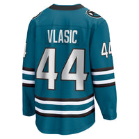 San Jose Sharks Marc-Edouard Vlasic Teal Home Breakaway Player Jersey