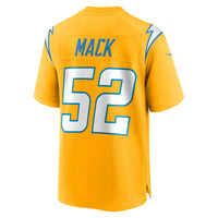 Los Angeles Chargers Khalil Mack Gold Alternate Charger Power Game Player Jersey