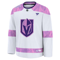 Vegas Golden Knights White 2024 Hockey Fights Cancer Practice Jersey
