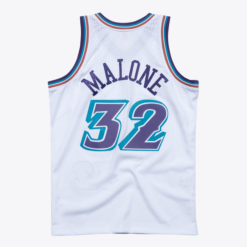 Utah Jazz Karl Malone 1996 Hardwood Classics Swingman Jersey - White