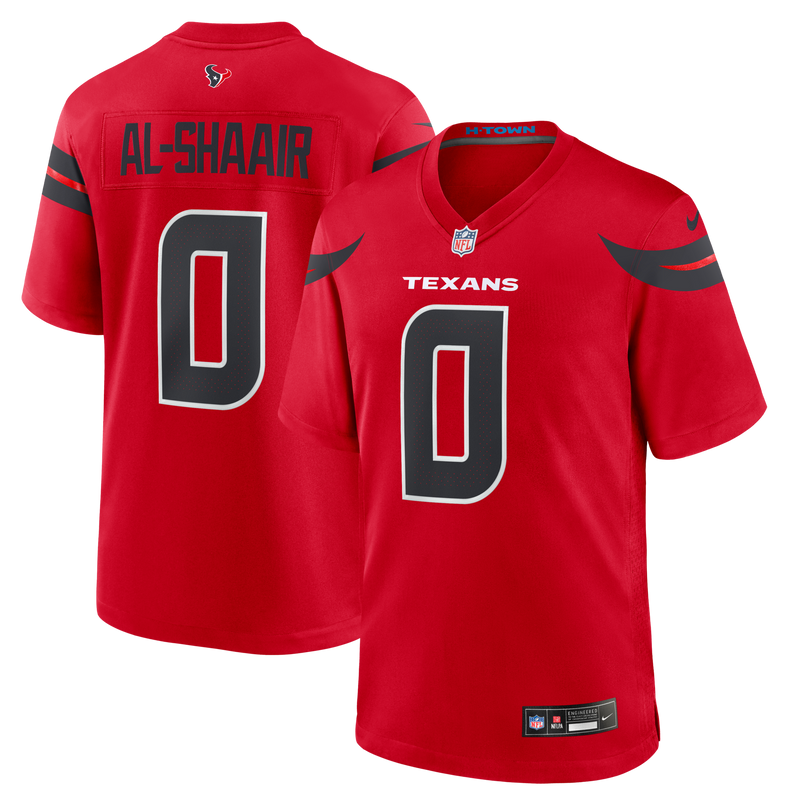 Houston Texans Azeez Al-Shaair Red Alternate Game Jersey