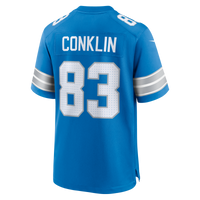 Detroit Lions Tyler Conklin Blue Team Game Jersey