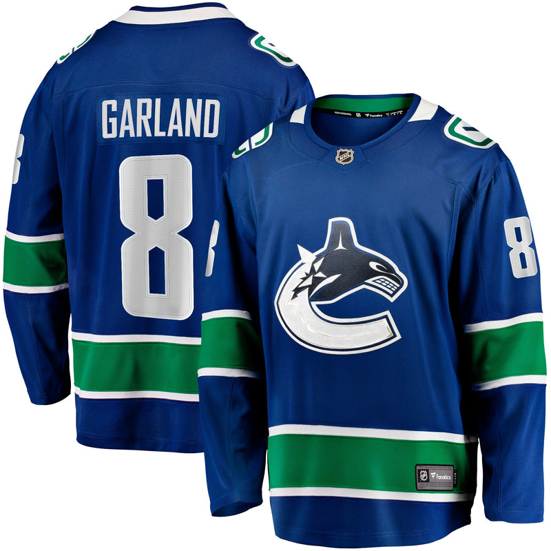 Vancouver Canucks Conor Garland Blue Home Breakaway Jersey