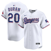 Texas Rangers Ezequiel Duran White Home Limited Player Jersey