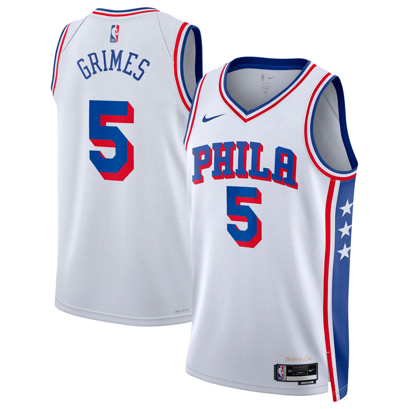 Philadelphia 76ers Association Edition Swingman Jersey - White - Quentin Grimes