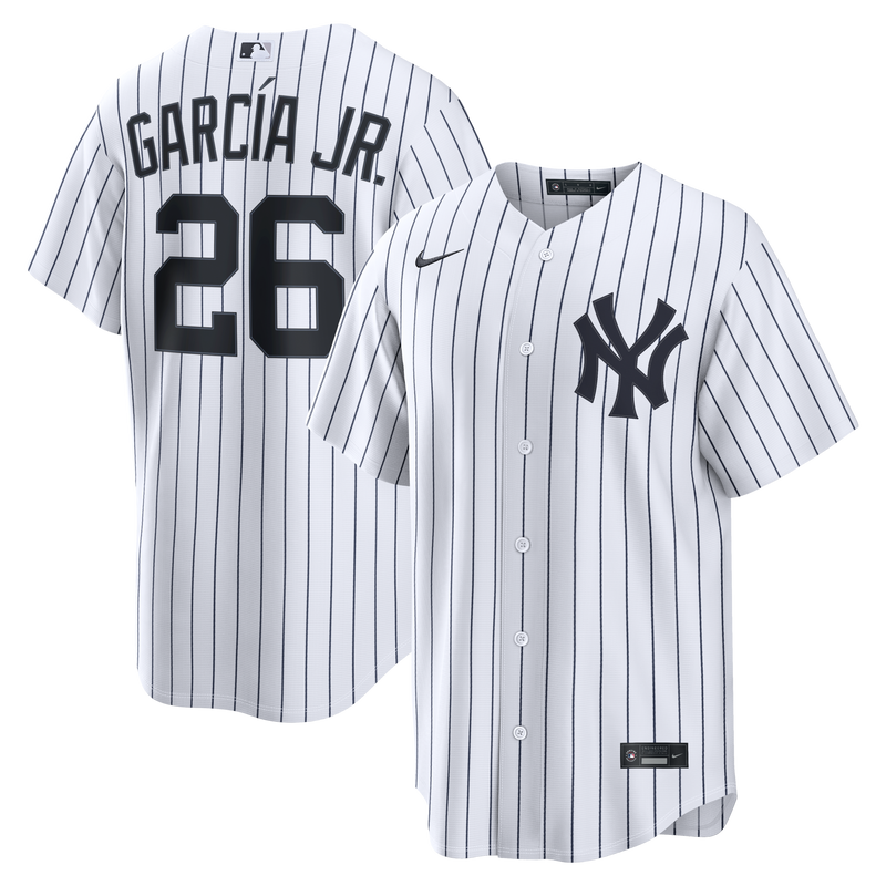 New York Yankees Luis García Jr. White Home Replica Jersey