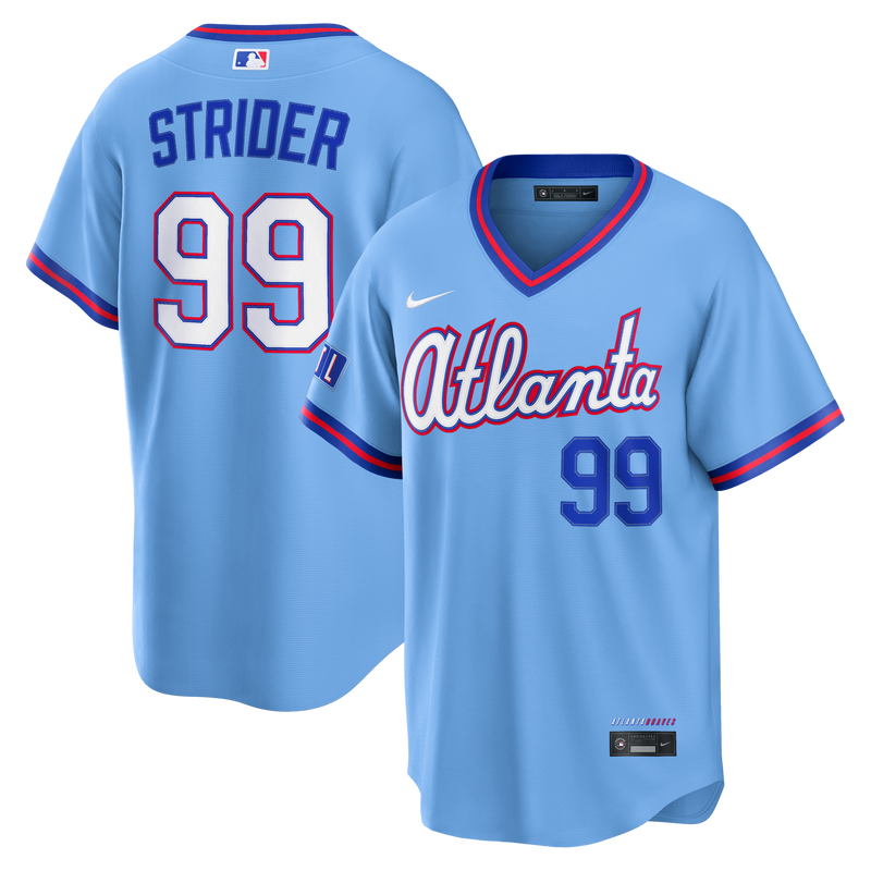 Atlanta Braves Spencer Strider Powder Blue 2026 City Connect Stadium Jersey
