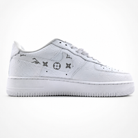 Nike x Louis Vuitton Air Force 1 Low 07 Sneakers Triple White Embossed Monogram - Unisex