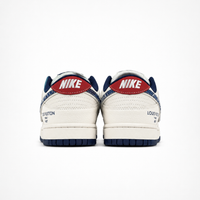 Nike x Louis Vuitton SB Dunk Low Sneakers White Blue Denim Monogram - Unisex