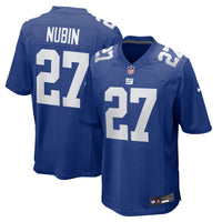 New York Giants Tyler Nubin Royal Team Game Jersey