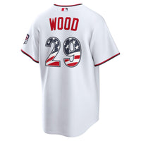 Fourth of July Washington Nationals James Wood White USA 250 Stadium Jersey