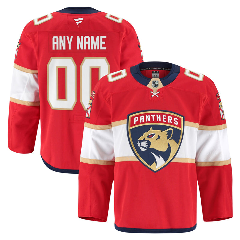 Florida Panthers Red Home Authentic Pro Custom Jersey