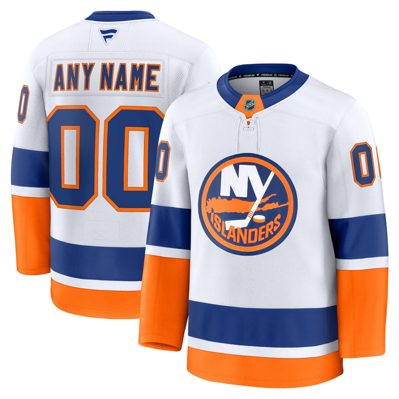 New York Islanders White Away Premium Custom Jersey
