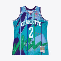 Charlotte Hornets Larry Johnson 1994 Hyper Hoops Swingman Jersey - Blue