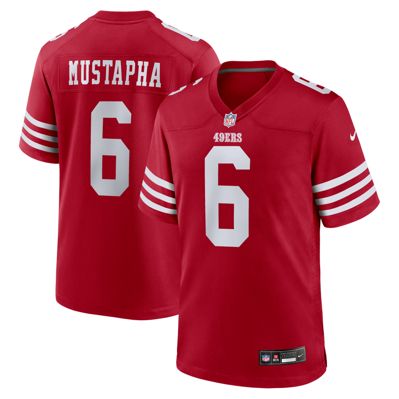 San Francisco 49ers Malik Mustapha Scarlet Game Jersey