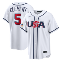 USA Baseball Ernie Clement White 2026 World Baseball Classic Home Stadium Jersey