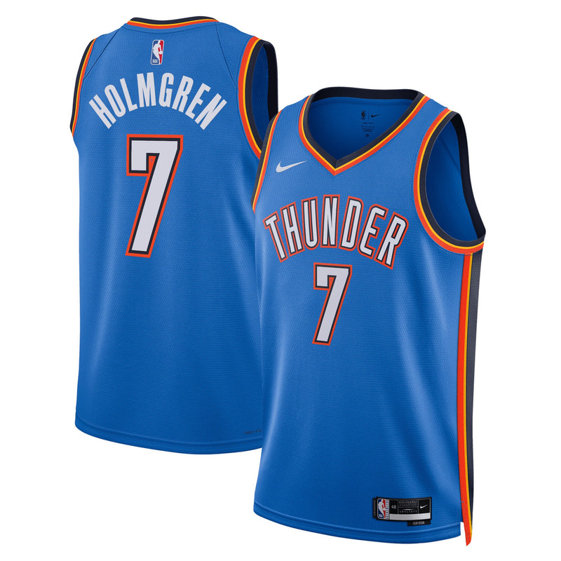 Oklahoma City Thunder Icon Edition Swingman Jersey - Blue - Chet Holmgren