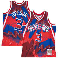 Philadelphia 76ers Hyper Hoops Swingman Jersey - Allen Iverson - Scarlett