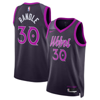 Minnesota Timberwolves 2025/26 City Edition Swingman Jersey - Black - Julius Randle