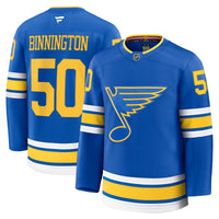 St. Louis Blues Jordan Binnington Blue Home Premium Player Jersey