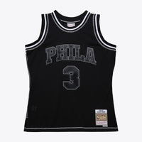 Philadelphia 76ers Allen Iverson 1996 Contrast 2K Swingman Jersey - Black