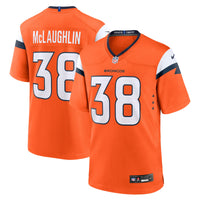 Denver Broncos Jaleel McLaughlin Orange Team Game Jersey