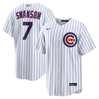 Chicago Cubs Dansby Swanson White Home Replica Jersey