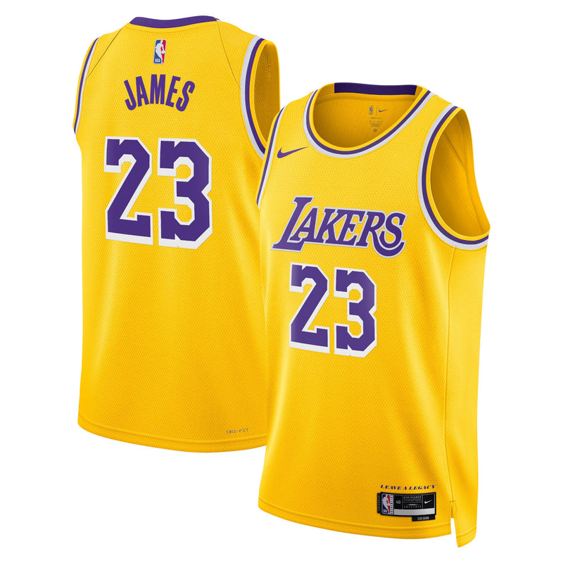 Los Angeles Lakers Icon Edition Swingman Jersey - Gold - Lebron James