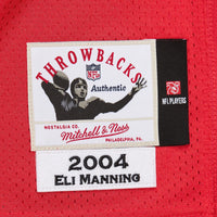 New York Giants 2004 Eli Manning Red Authentic Throwback Retired Player Jersey