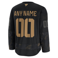 Pittsburgh Penguins Black 2024 Military Appreciation Custom Practice Jersey
