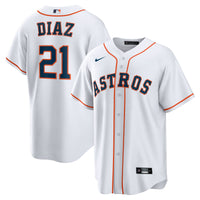 Houston Astros Yainer Diaz White Home Replica Jersey