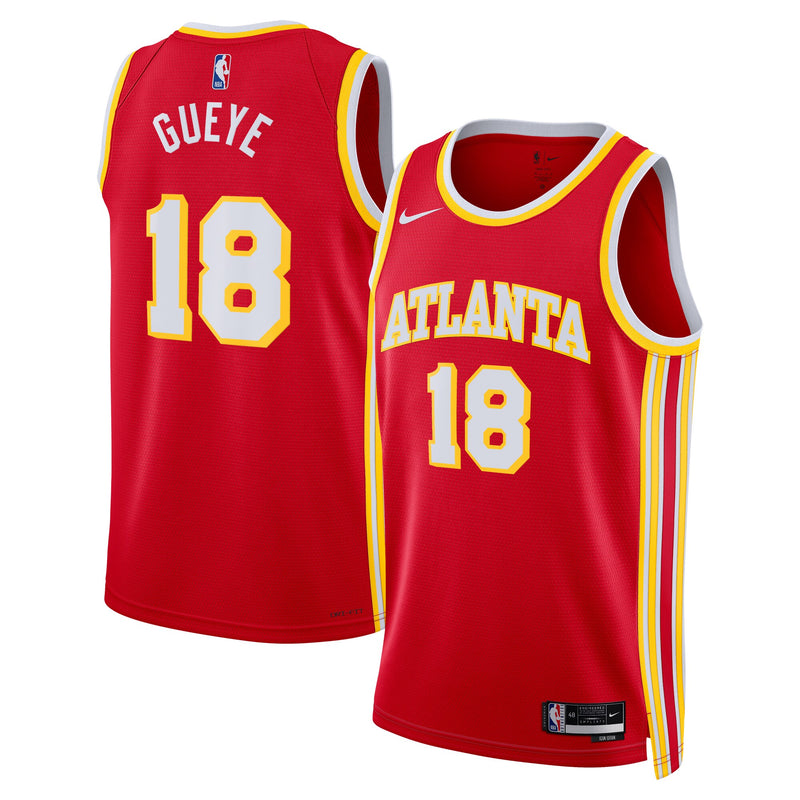 Atlanta Hawks Icon Edition Swingman Jersey - Red - Mouhamed Gueye