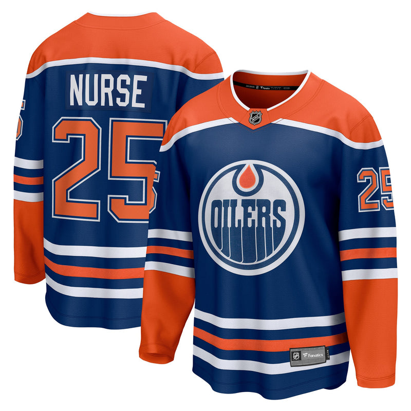 Edmonton Oilers Darnell Nurse Royal Home Breakaway Player Jersey