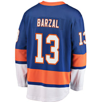 New York Islanders Mathew Barzal Royal Breakaway Player Jersey