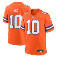 Denver Broncos Bo Nix Orange Mile High Collection 1977 Throwback Player Game Jersey