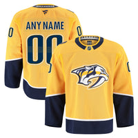 Nashville Predators Gold Home Authentic Pro Custom Jersey
