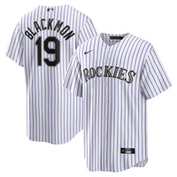 Colorado Rockies Charlie Blackmon White Home Replica Player Name Jersey